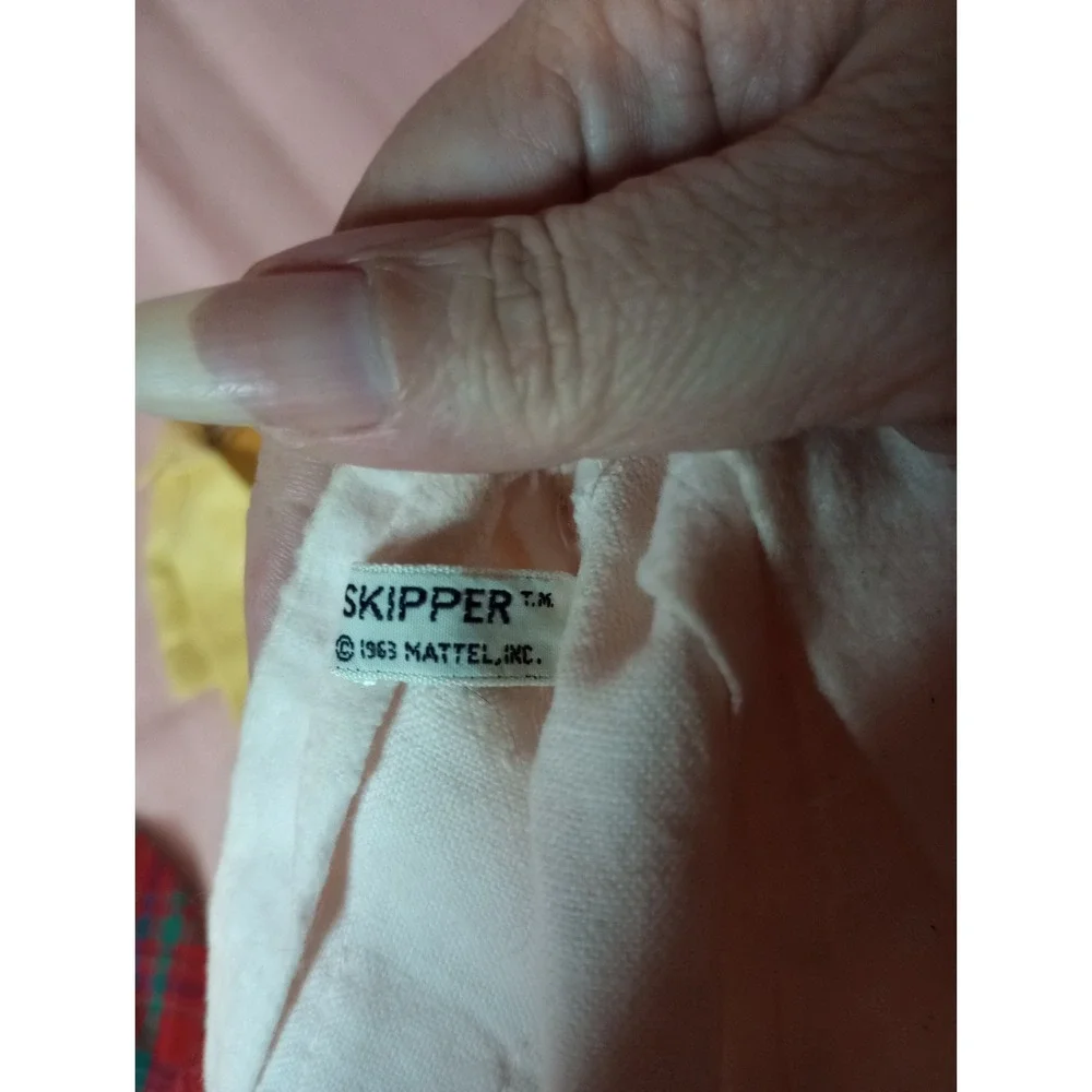 Vintage Mattel Skipper Doll Clothes Lot Tagged 1963 Coat Dress Jacket Robe...